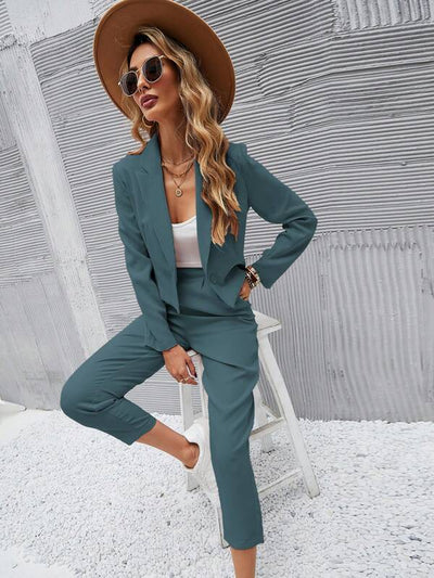 Angel-Solid Blazer Set