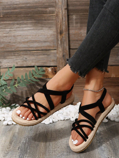 Criss Cross Slingback Sandals