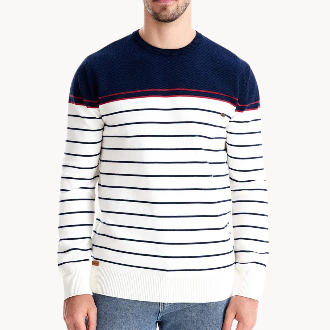 Coastal Stripe Cotton Sweater