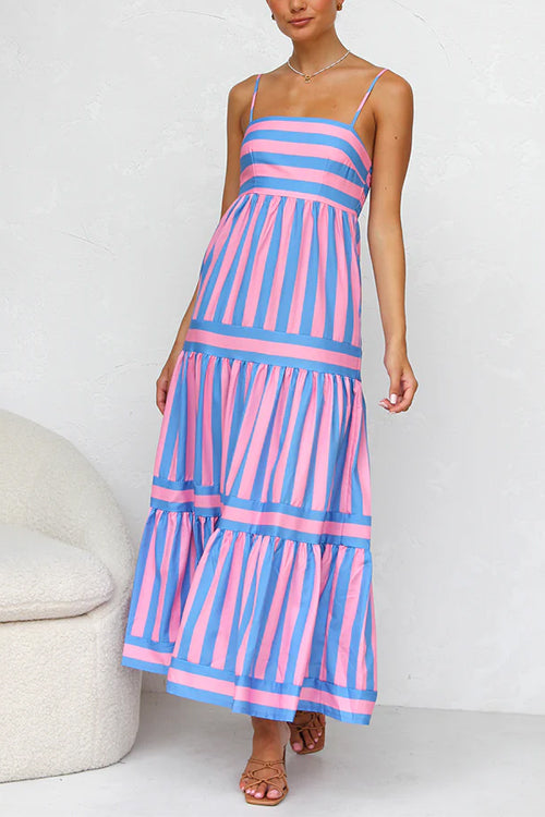 NOVARA™ | BOLD COLOR BLOCK MAXI DRESS