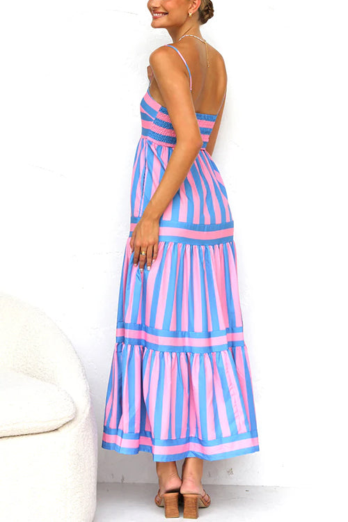 NOVARA™ | BOLD COLOR BLOCK MAXI DRESS