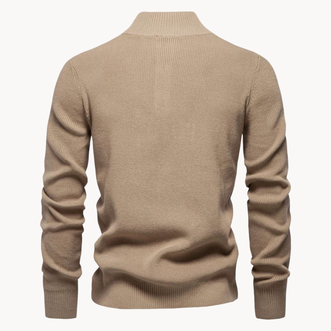 Miles Button Mockneck