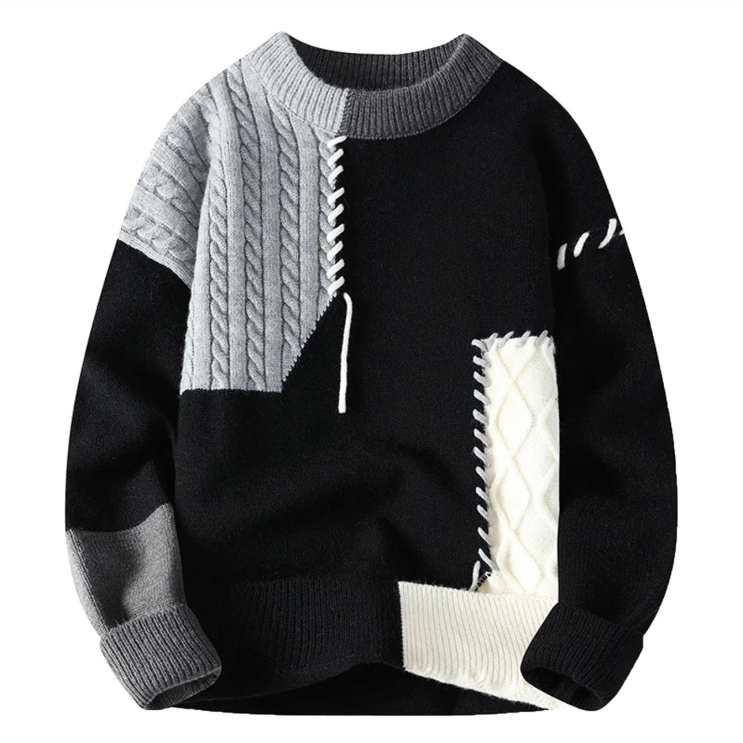 Sandro™ - Cozy Patchwork Sweater