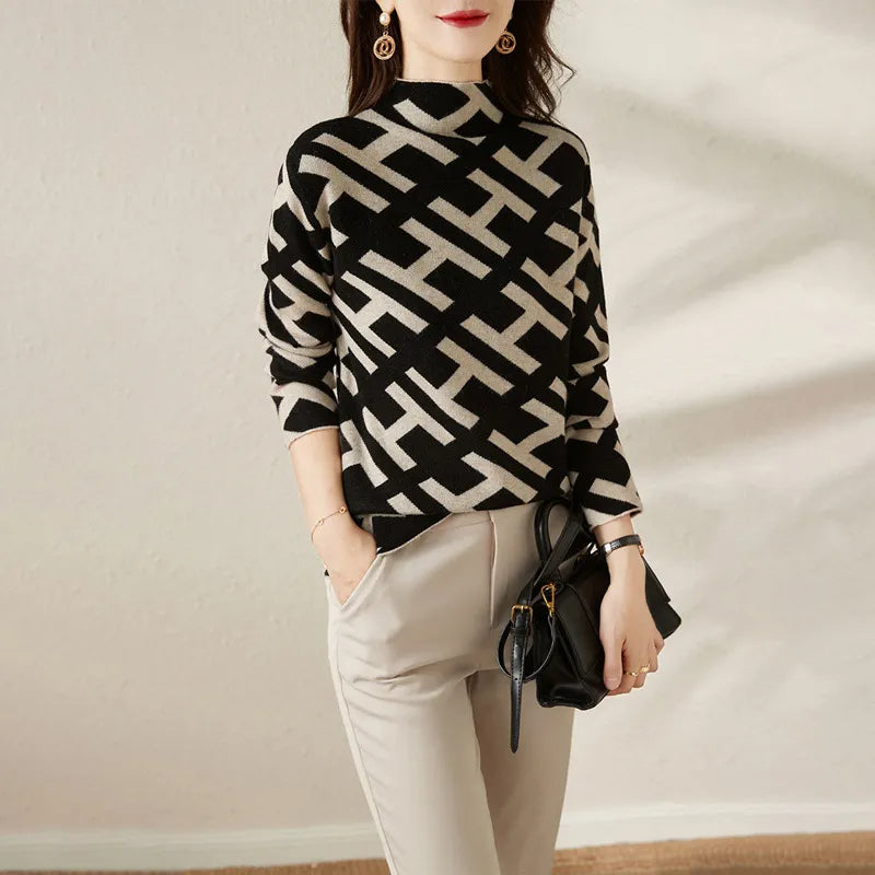 Ava™ - Elegant, geometric, comfortable sweater