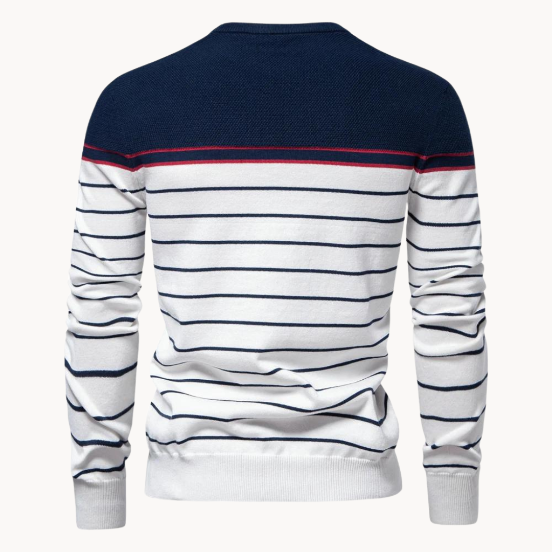 Coastal Stripe Cotton Sweater