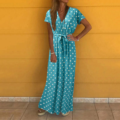 ROUX - Casual v-neck maxi dress