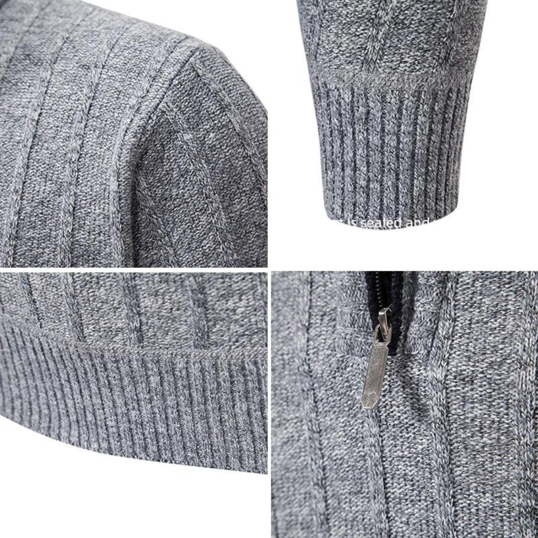 RIBVIO™ | Quarter-Zip Knit Sweater