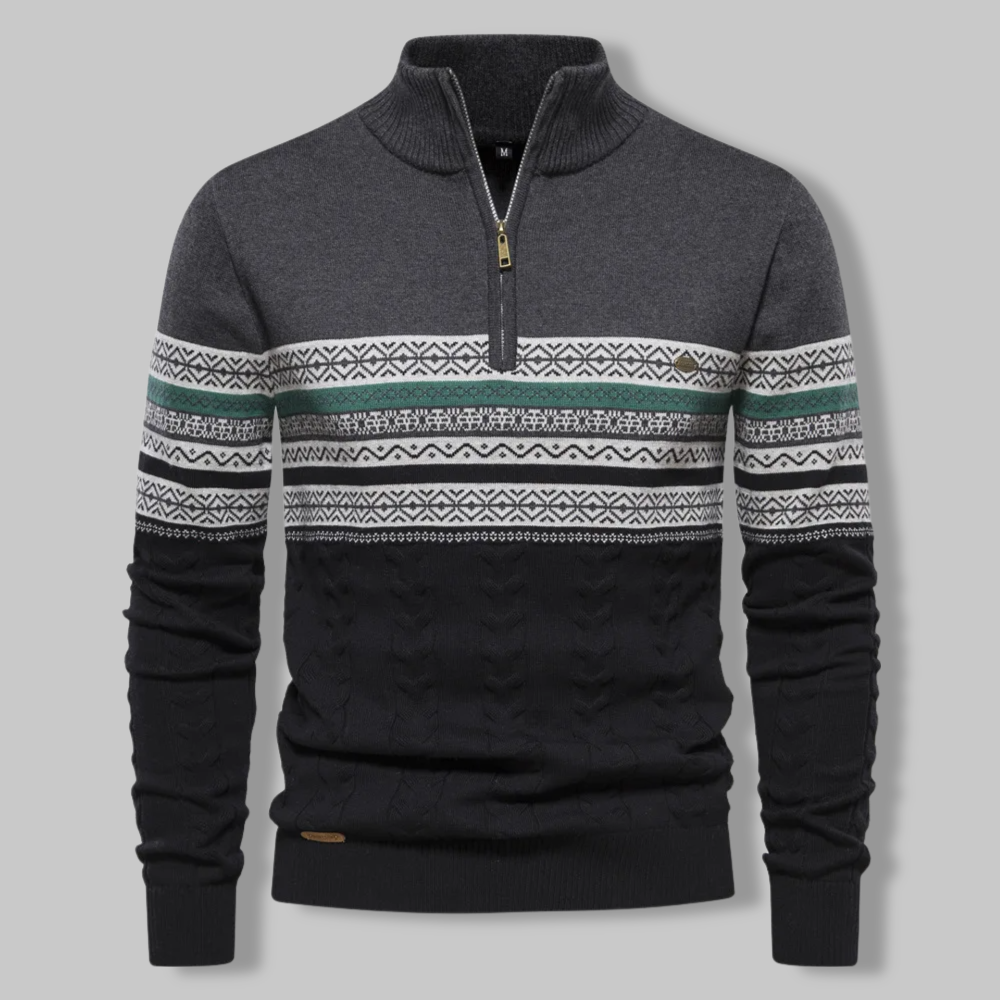 Denver™ | Two-tone zip-up sweater