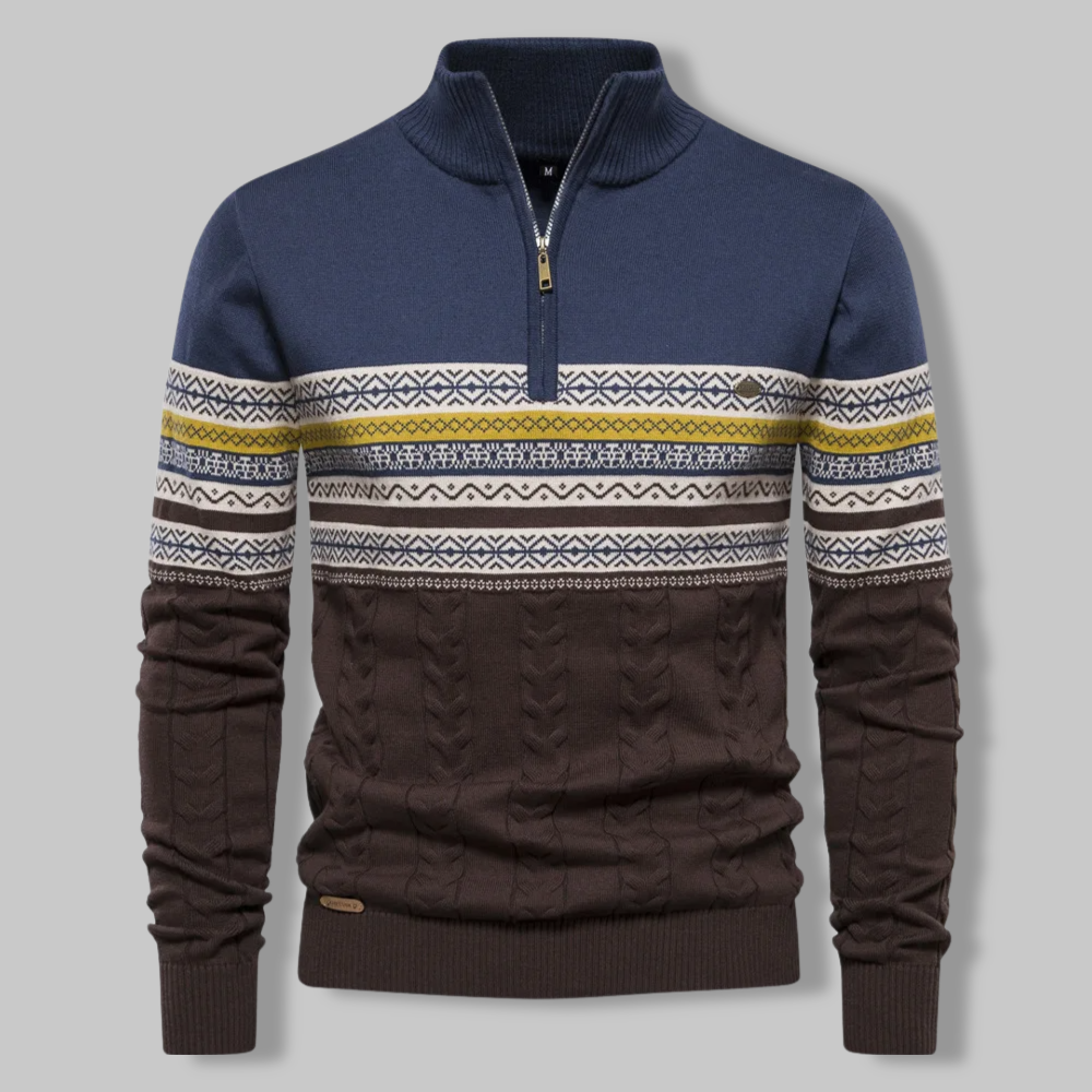 Denver™ | Two-tone zip-up sweater