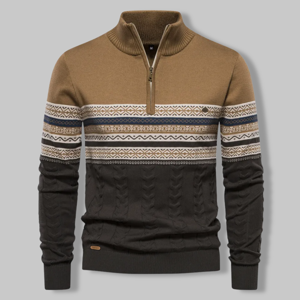 Denver™ | Two-tone zip-up sweater