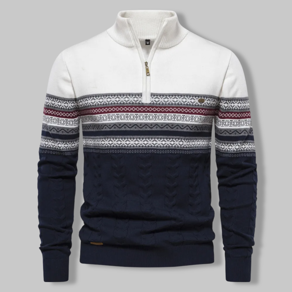 Denver™ | Two-tone zip-up sweater