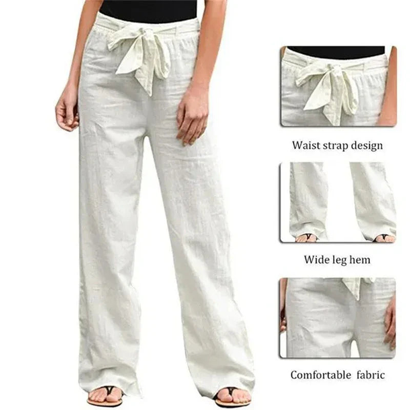 Archie-Casual Charm Linen Lounge Bottoms