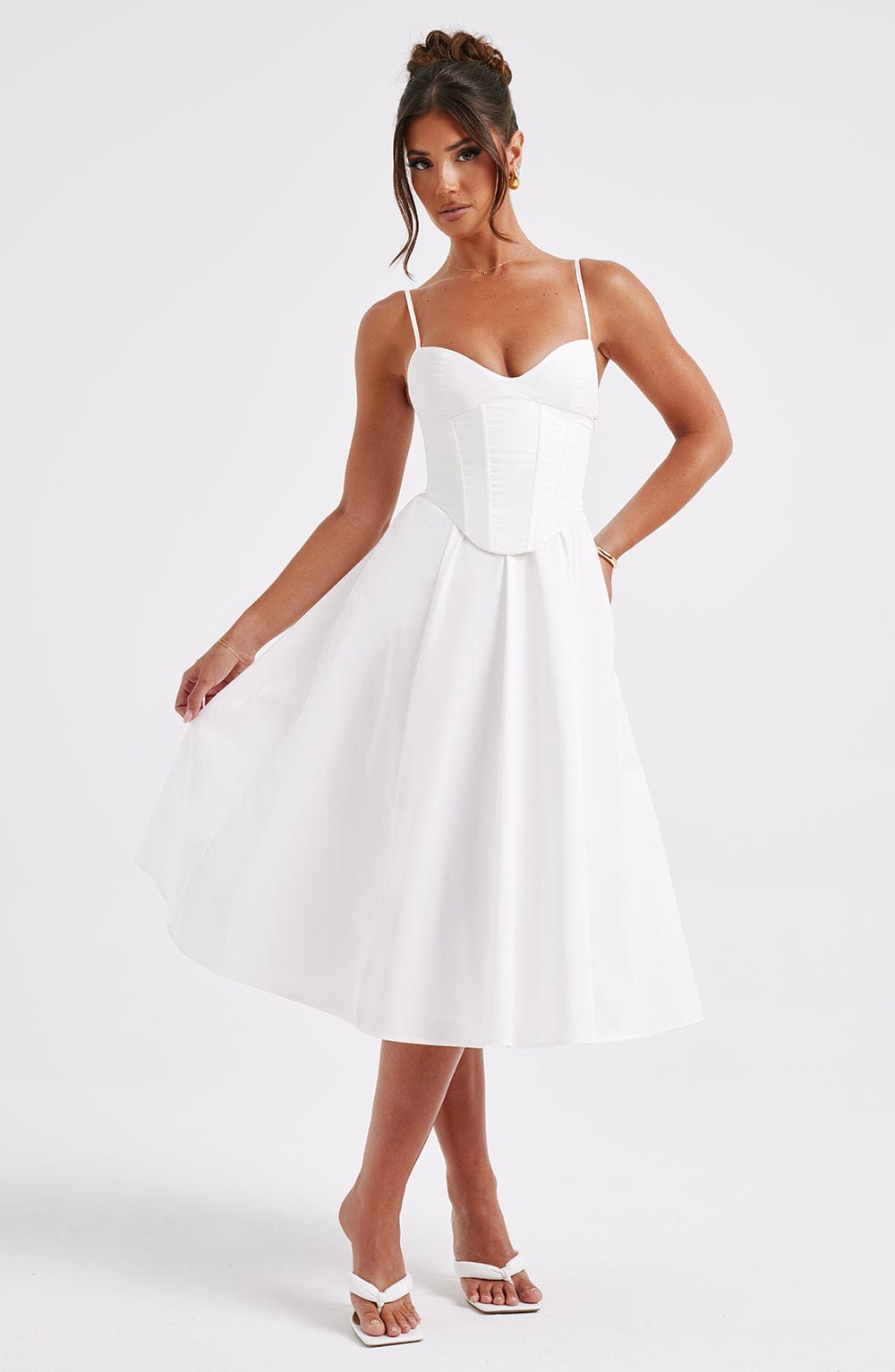 Mariella Midi Dress - Ivory