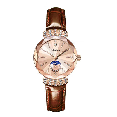 Fashionable Diamond Moon Star Watch for Women