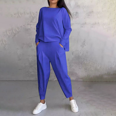 Cozy Crew Neck Long Sleeve Two-Piece Set